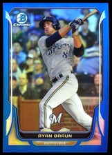 2014 Bowman Chrome Blue Refractor #69 Ryan Braun /250