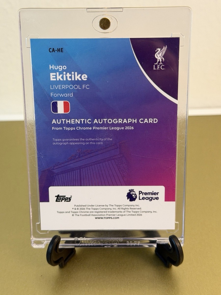 2025-26 Topps Chrome Premier League - Autographs Hugo Ekitike #CA