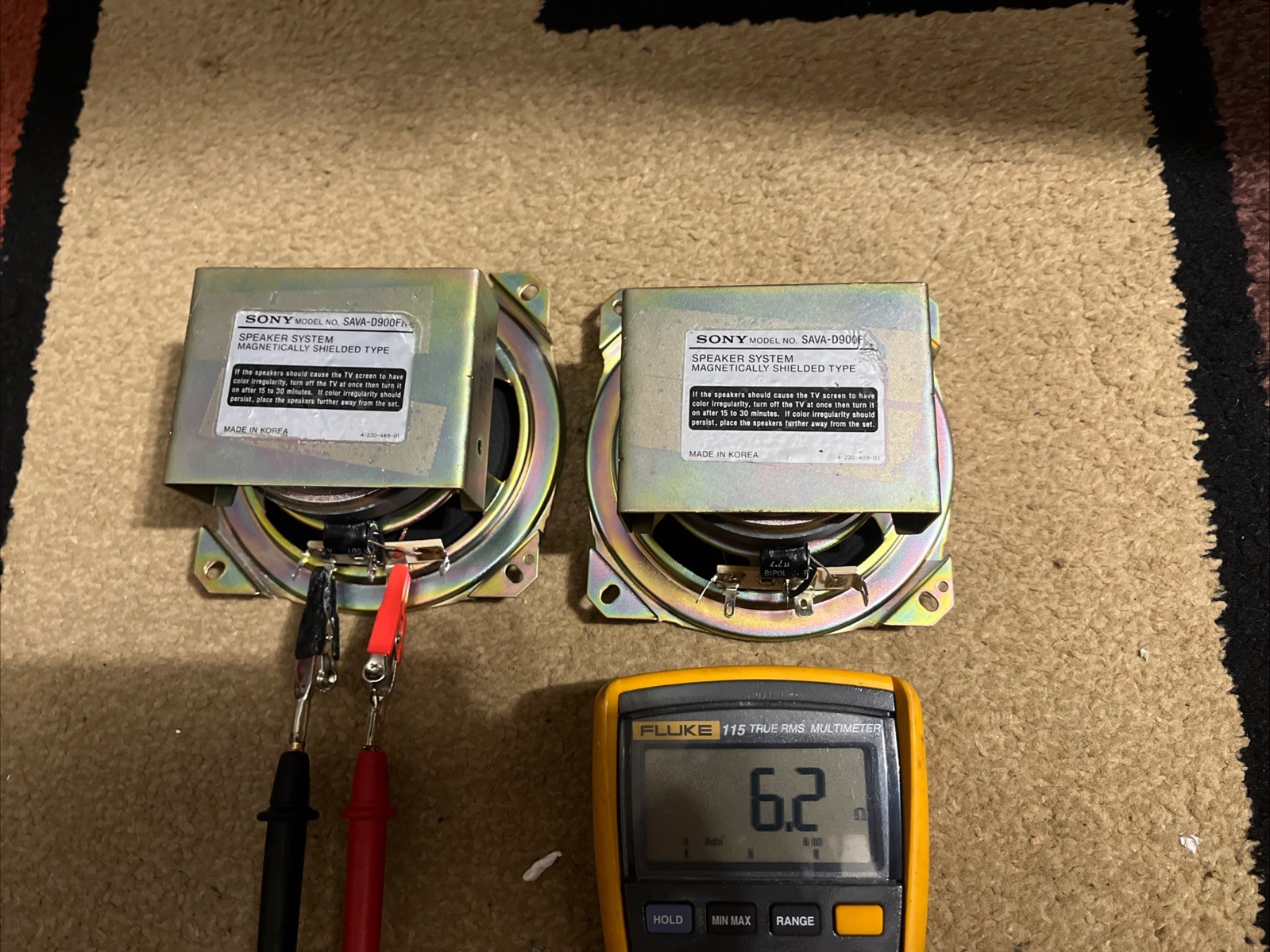 Pair Sony Sava -D900FR (1-529-671-11) Midrange Speakers