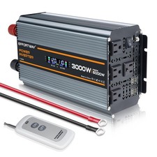 3000 watt Power Inverter DC 12V to AC 110V/120V Converter,6000w Peak.Comes wi...
