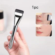 Multi-Use Hypoallergenic Oval Foundation Brush for Face Contouring - 1/2 Pack