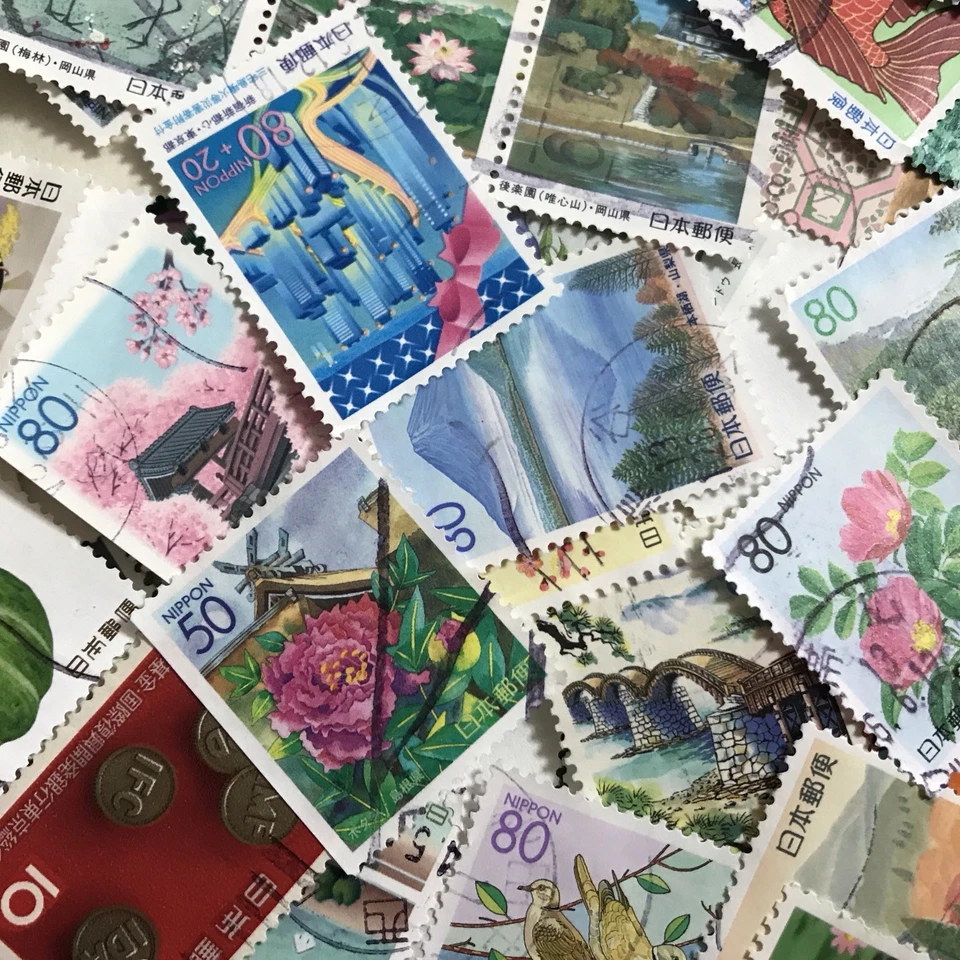 Coleção de 500 selos do Japão grande muito bom - Imagem 3 de 4