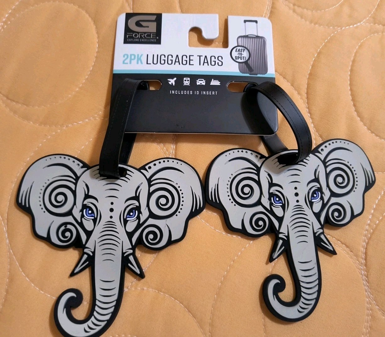 Tags Durable Pvc Rubber Set Of 2 Travel Id Insert Included N