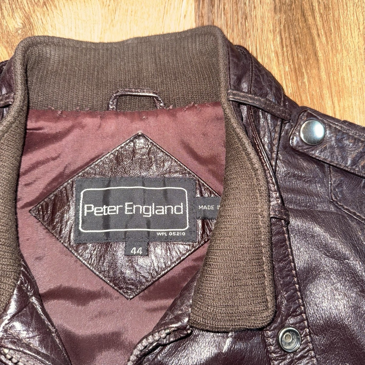 1970s Peter England Leather Jacket Motorcycle Racer Coat Vintage