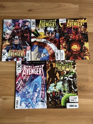 Uncanny Avengers (2023) #1 5 Complete Set | Fall of X | Deadpool, Cap, Rogue