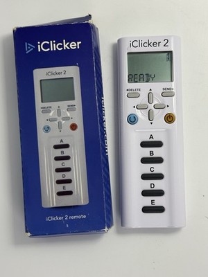iClicker 2 Student Remote RLR14 Classroom Response - Powers On - White