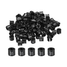 Clothes Hanger Marker Colored Hanger Sizer Number 36, Black 150 Pcs