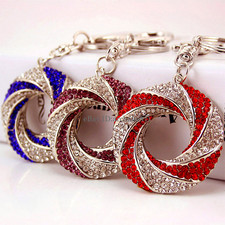Ring Reunion Crystal Rhinestone Keyring Keychain Pendant Bag Purse Car Key Chain