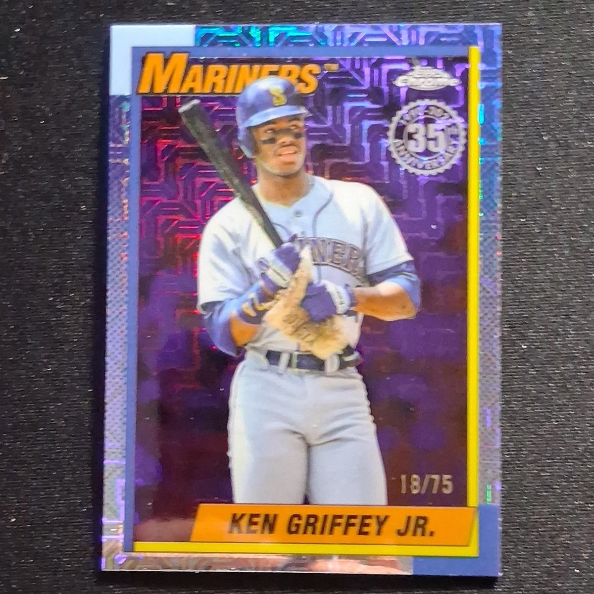2025 Topps Update Ken Griffey Jr. Purple mojo Refractor /75 #U90C 