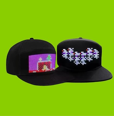 Programmable LED Message Hat - Colorful Display, App Controlled, Custom Text
