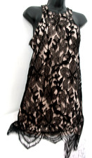 EXPRESS SIZE Small Petite BLACK LACY Sleeveless DRESS & knee length.