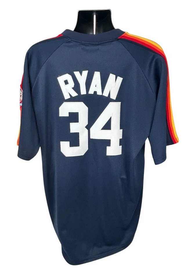 Vintage Mitchell & Ness Nolan Ryan 1986 Houston Astros Jersey Sz 54 Made in USA - Image 2 of 4