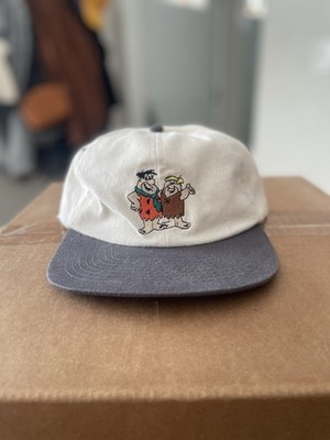 Vintage 90s Cartoon Network Flintstones TV Show Snapback Hat Cap