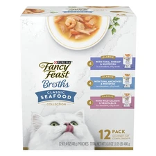 Fancy Feast Broths Kitten Food, Wet Cat Food, Seafood Collection, 1.4 oz Pouch