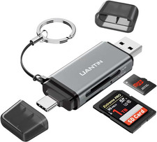 SD Card Reader, Dual Slots USB a  USB C to Micro SD Card Adapter  Memory Card