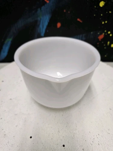 ORIGINAL GLASBAKE #12 LARGE Bowl for VINTAGE Sunbeam Mixer With Spout.