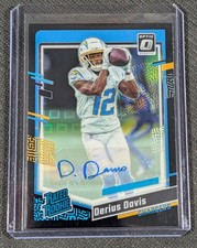 2023 Panini Donruss Optic Derius Davis #264 Black Pandora Rated Rookie Auto /25