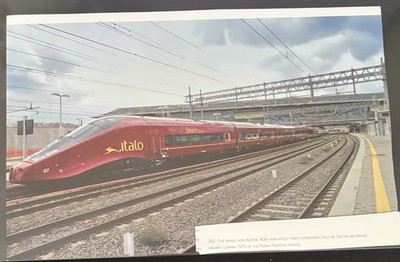 Book Clipping Photo Alstom AGV Train Italo Roma Tiburtina 