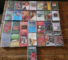 Lot of 25 Christmas cassette tapes music holiday vintage mixed set WORK songs