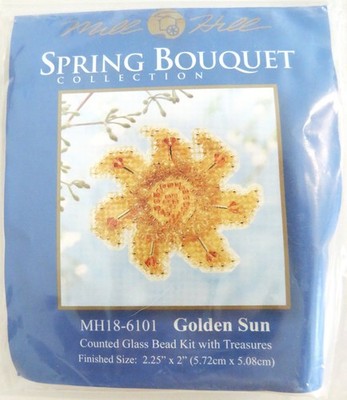 Mill Hill Spring Bouquet Collection Glass Bead Kit w/ Treasure ~ ''Golden Sun''