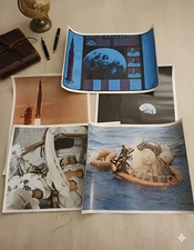 Complete Set of 5 Vintage Apollo 8 Posters – Crosse & Blackwell 1969