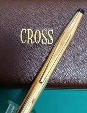 Cross 14kt Gold Filled Ballpoint Pen with Chrome Trim