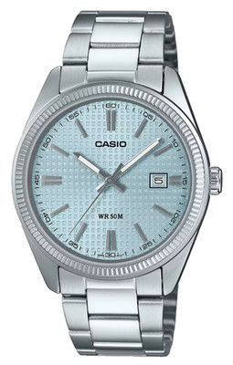 Casio Vintage Analog Aqua Dial Stainless Steel Unisex Watch MTP-1302PEC-2AV