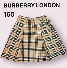 Burberry London Kids Wool Nova Check Pleated Skirt Size 160 New
