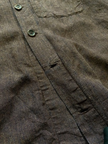 Xacus Limited Edition Brown Linen 100% Overshirt - Size S - Made in Italy - Picture 6 of 7