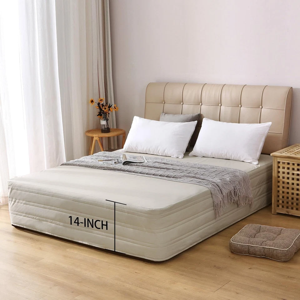 Falda de cama de lino tamaño king - Elegante diseño a medida Foto 4 de 4