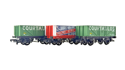 MAINLINE SPUR OO - SCHWADER VON 3 S.J MORELAND & COURTALDS FEUERSTEINWAGEN OHNE BOX