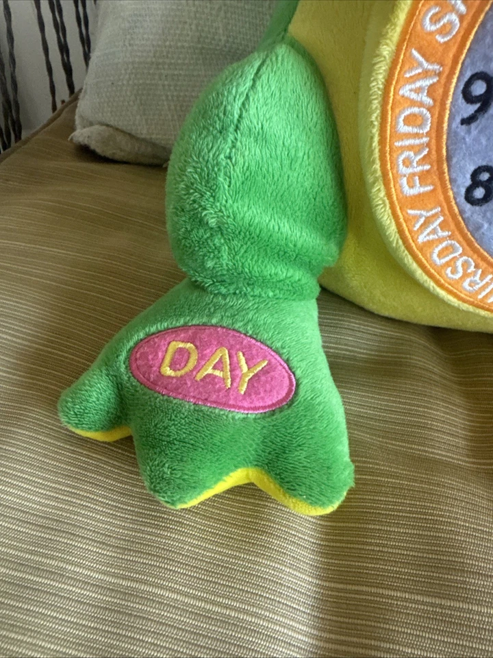 Aurora Baby Frog Plush Sensory Learning Time Clock Day Night Days Of Week 12" - Image 3 of 4