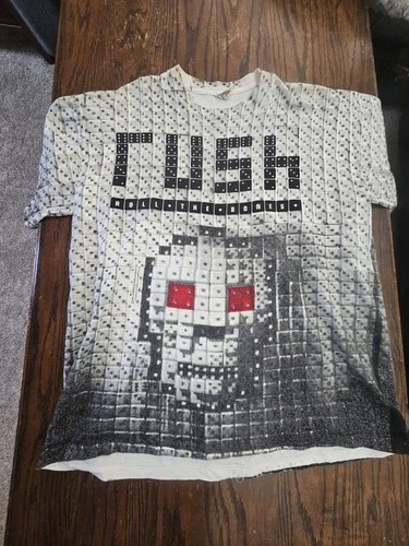RUSH Roll The Bones Original Concert Rock 1990s vintage concert t-shirt, vintage, size XL, single stitch, B+ condition