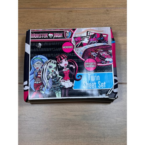 Set lenzuola Monster High Ghoulie Gang doppio microfibra nuove con scatola 2013 - Foto 4 di 4