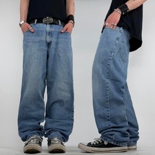 Vintage y2k baggy wide leg faded stonewash archive skater jeans