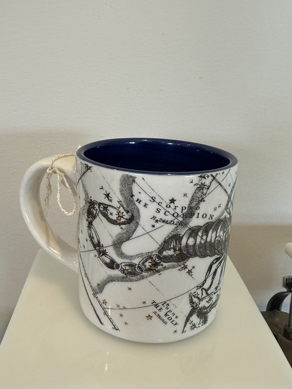 Anthropologie Salt and Earth Pottery Zodiac Coffee Tea Mug Horoscope Scorpio