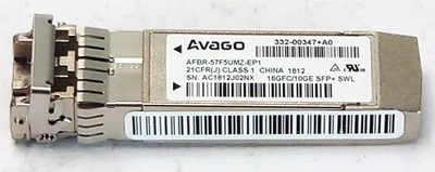 Avago Netapp 16Gb AFBR-57F5UMZ-EP1 332-00347+A0 16G FC/10GE SFP+ SWL Transceiver