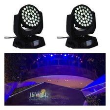 2pc/lot dj party stage light 36x18w rgbwauv 6in1 zoom wash led moving head light