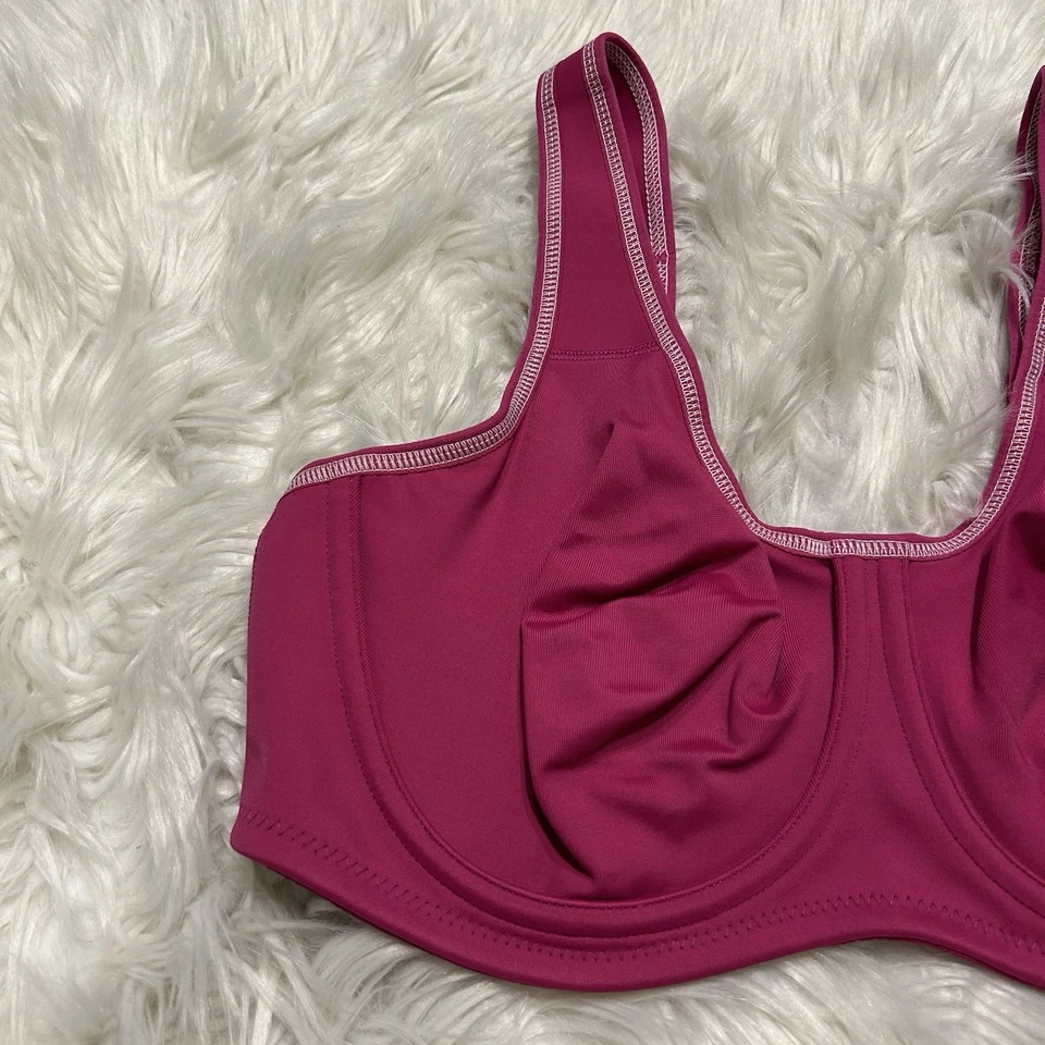 Sujetador deportivo Wacoal 38C rosa Simone soporte máximo 855170 con aros NUEVO $76 Foto 3 de 4