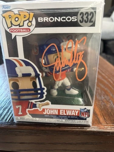 John Elway Denver Broncos Autographed Funko Pop JSA COA Certified