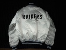 90s OG Starter Raiders Silver Jacket Size XL RARE Collectable