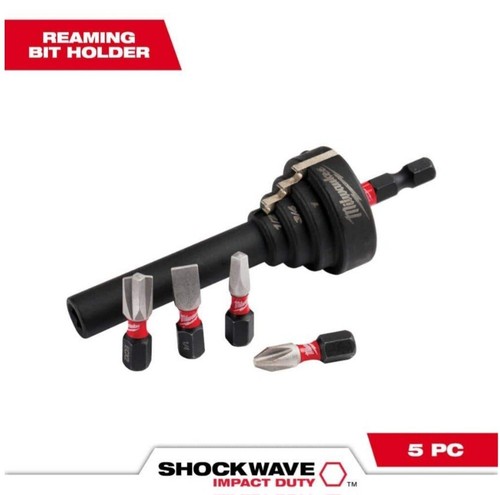 Milwaukee SHOCKWAVE Impact Duty Conduit Reaming Bit Holder 5 Pc.