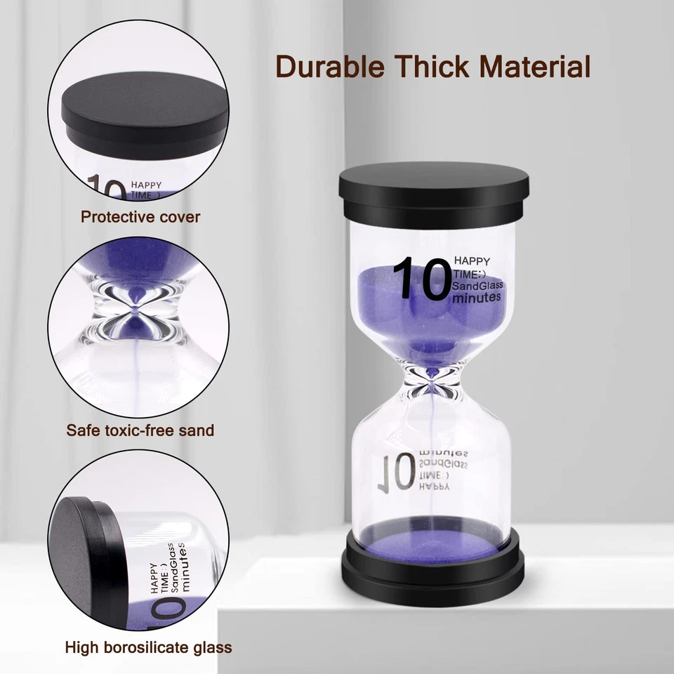 Sand Timer Hourglass Sand Timers Colorful 1/3/5/10/15/30 Minutes Sandglass Ti... - Image 4 of 4