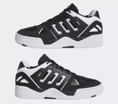 US 10 Adidas Mens White Black Retro Lifestyle Classic Cloud Foam NIB Midcity Low
