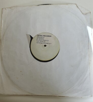 Aztec Records Prokinetix Voodoo & Crazy Fresh DJ White Label 12'' Vinyl 