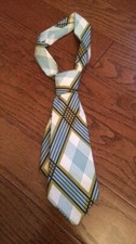 Boys Neck Tie Photo Prop Small Shop Adjustable Size 2-6 Years Old Blue Plaid