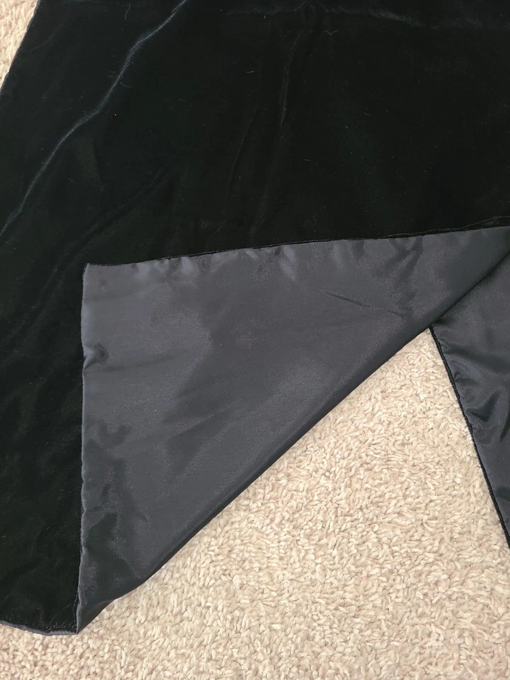 Vestido Jessica McClintock Vintage Terciopelo Envolvente Chal Formal Vacaciones Satén 20x88 Foto 2 de 4