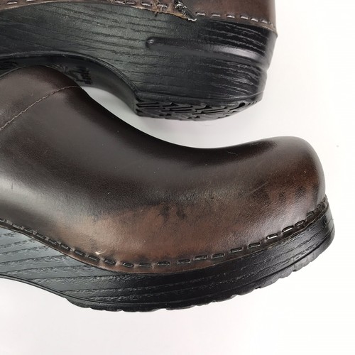 Dansko Mujer Talla 41 Clásico Zueco Cuero Marrón Ocupación Enfermera Zapato Confort Usado en Excelente Condición - Imagen 11 de 12