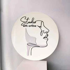 Custom 3D Acrylic Backlit Logo Sign | Round LED Business Wall Mounted Storefront