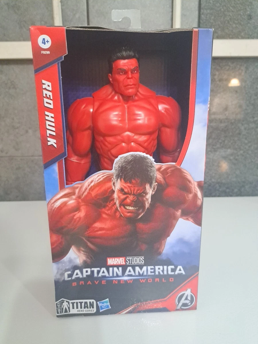 Figura De Acción Marvel Hulk Rojo 30 Cm | Titan Hero Series | 5 Puntos De Articulación | Caja De Exhibición | Regalo Para Niños Y Niñas +4 Años
